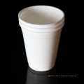 Copo plástico branco descartável material da embalagem do café de 12oz PP